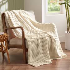 Waffle Weave Bamboo Cotton Blanket