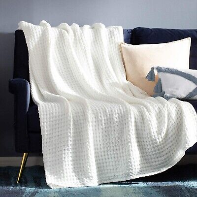 Waffle Weave Bamboo Cotton Blanket