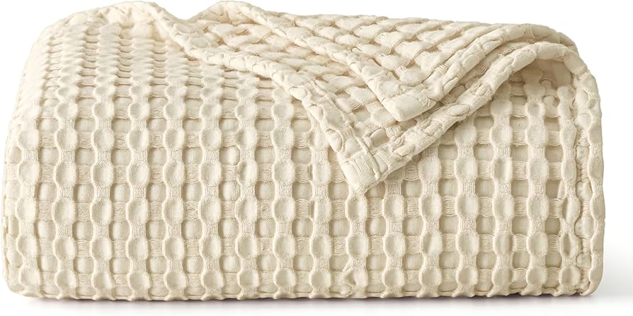 Waffle Weave Bamboo Cotton Blanket