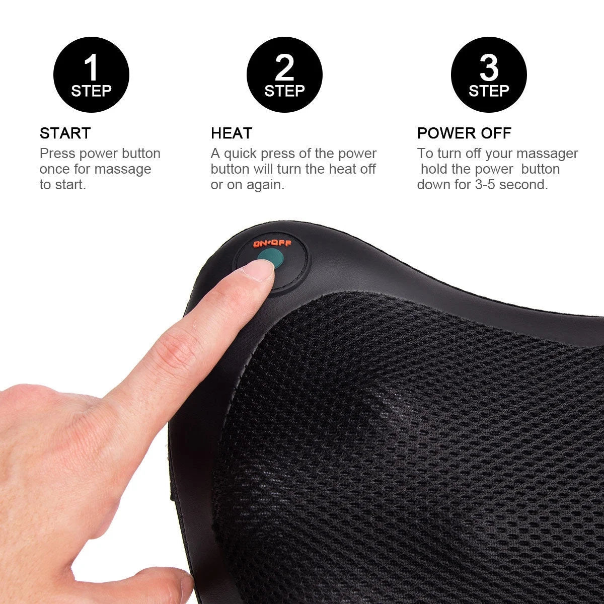 FastReliefᵀᴹ Heated Neck Massage Pillow