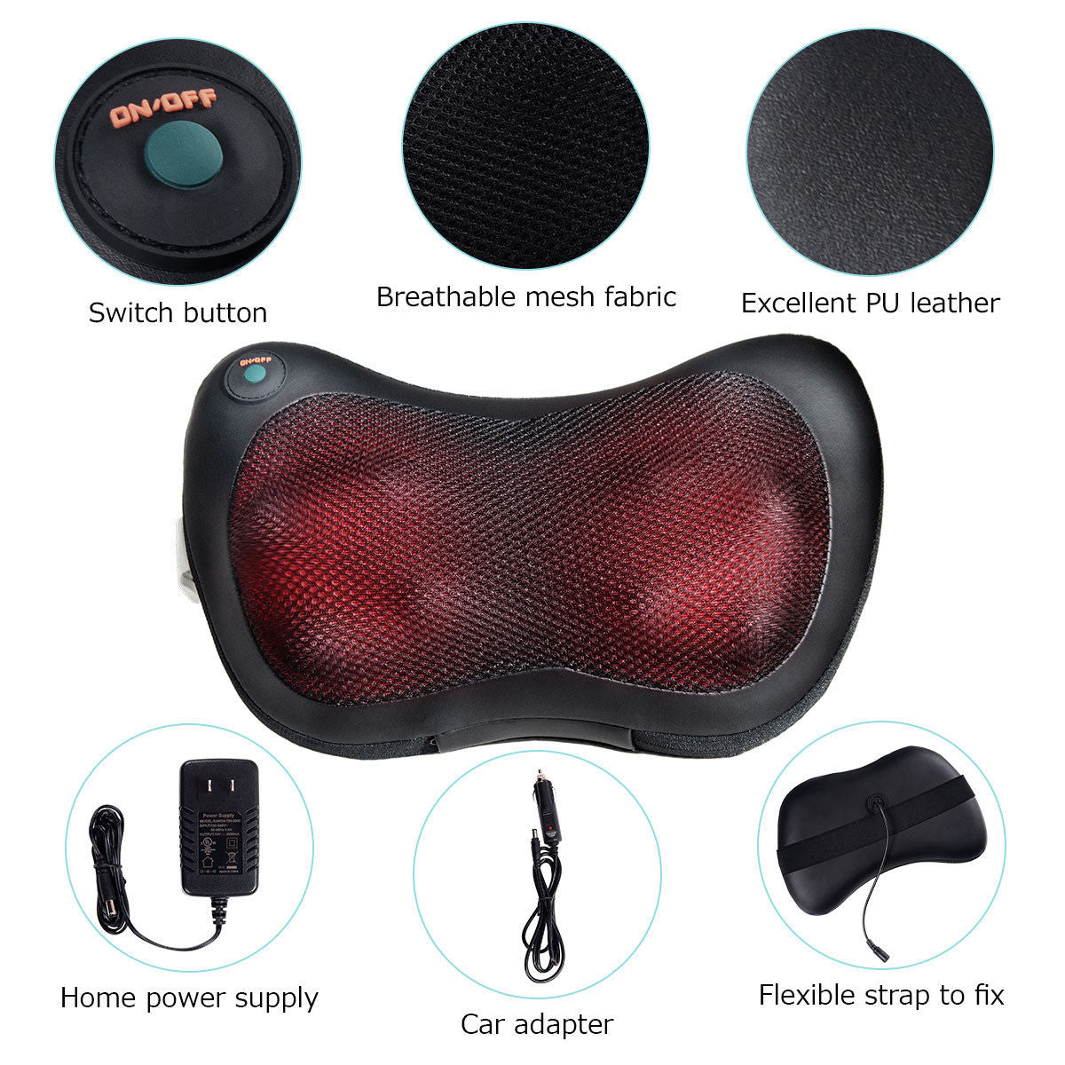 FastReliefᵀᴹ Heated Neck Massage Pillow