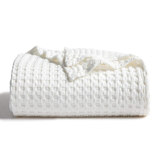 Waffle Weave Bamboo Cotton Blanket